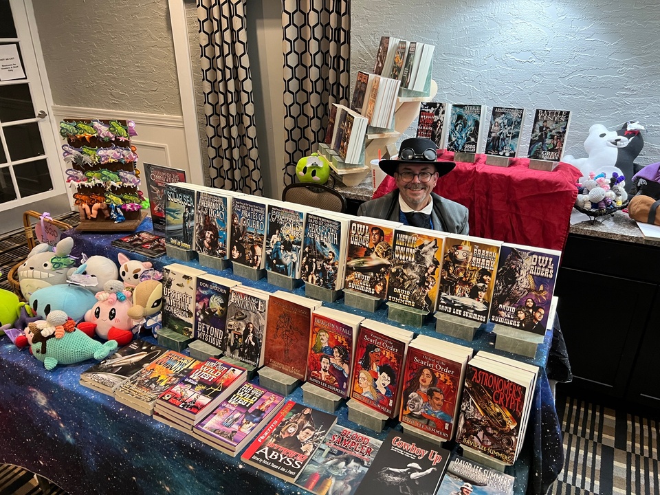 Having a GREAT time at TusCon 51 this year. The place is FULL of great books and authors. https://tusconscificon.com